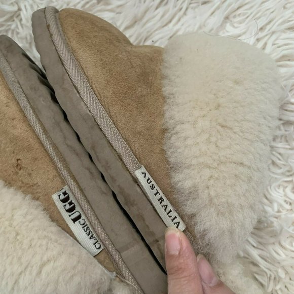 ugg Austria house indoor soft warm cozy slippers chestnut size 8 or 9 - Picture 5 of 8
